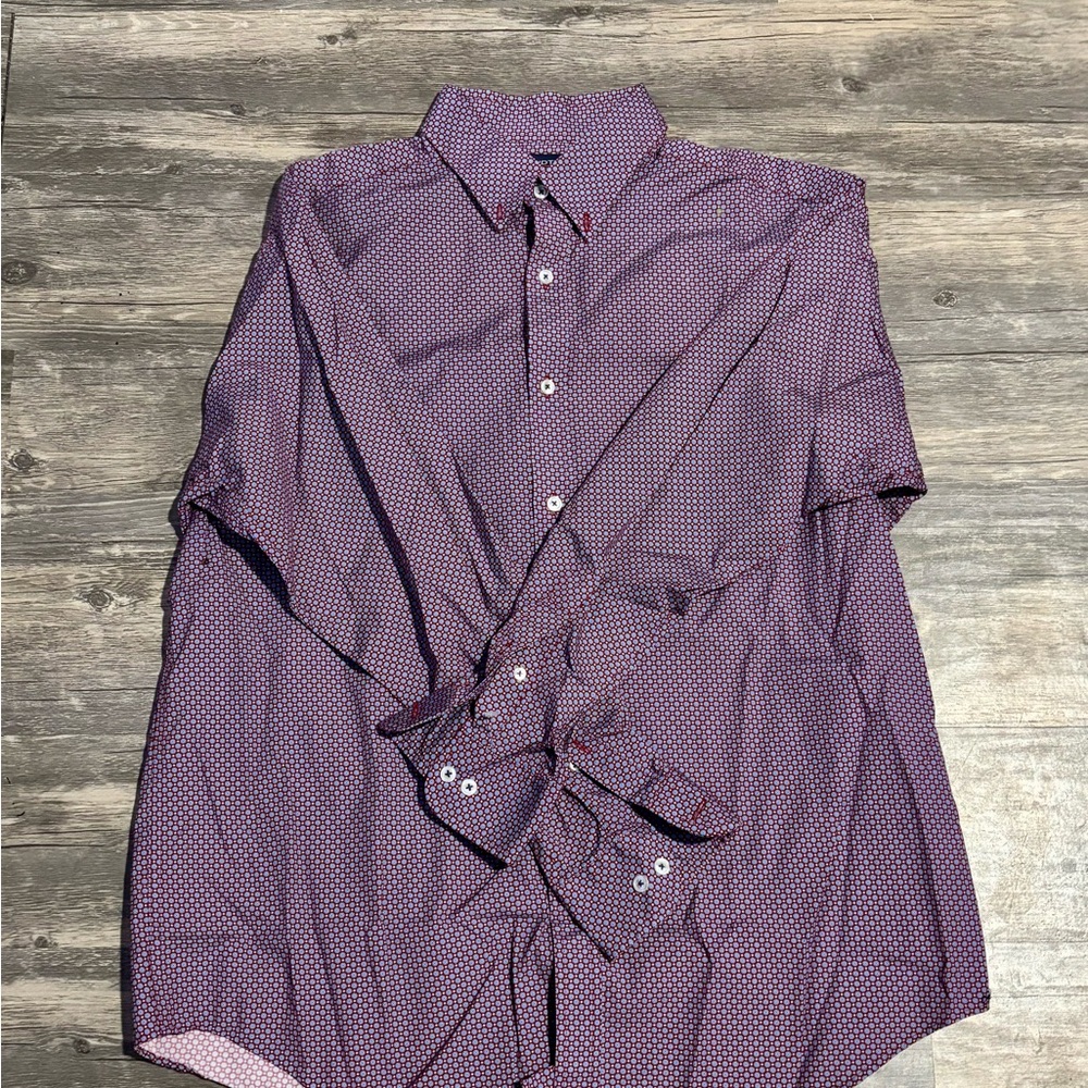Roundtree & Yorke Purple Button Down Shirt